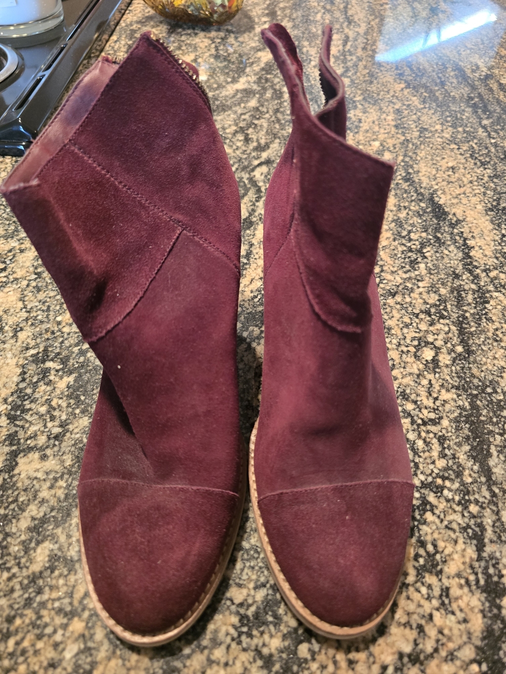 Steve Madden Burgundy Ankle Booties